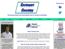 Tablet Screenshot of cyclesportcoaching.com